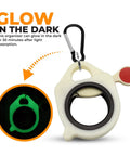 Glow-in-the-dark Zip Tie Organizer 2Pack Light Plastic Cable Tie Holder with biner for belt or workbench use.