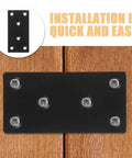 Heavy Duty L Bracket Corner Brace 6 Hole Flat Mending Plates For Wood Furniture Mounting And Cabinet Repair on wood surface