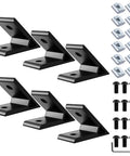 4040 Corner Angle Bracket 45 Degree Set for Aluminum Extrusion 40x40 T Slot and V Slot Hardware with Screws Nuts and Included Wrench Black 6 Pack
