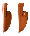 Leather Knife Sheath For Japanese Knives And Chef Knives And Boning Knives Durable Portable Knife Holder Bag, brown leather, front view