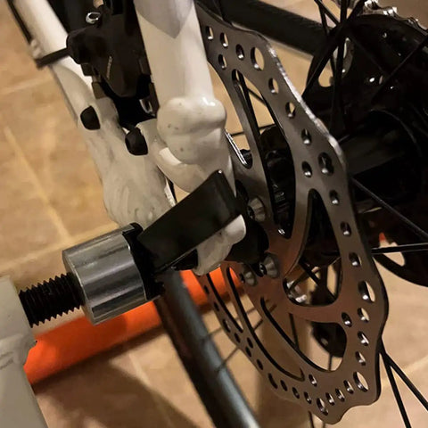 Two Pack 160Mm Disc Brake Rotor Stainless Steel With Six Bolts on bike wheel, high durability and precise fit.