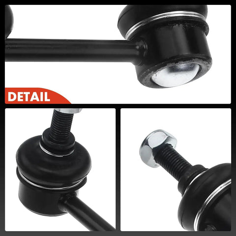 Close-up of Honda CR V Sway Bar End Link Kit Set Of Four Front And Rear Stabilizer Links For 2002 2003 2004 2005 2006 Models