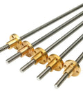 T6 Stainless Steel Trapezoidal Lead Screw, 6mm Diameter, 1mm Pitch, 2mm Lead, Copper Nut, 100mm To 1000mm Length, Heavy Duty For 3D Printers, Stepper Motors, And CNC Machines Today.