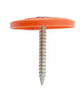 12 Gauge 1 Inch Plastic Cap Roofing Nail With Diamond Point Ring Shank Electrogalvanized Steel for holding roofs