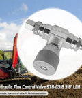 Hydraulic Flow Control Valve For Mini Excavator 1-2 Ton STB-G3/8 Bidirectional Restrictor in front of mini excavator