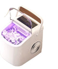 Top Shelf Quick Chill Portable Countertop Ice Maker Knocking Out Nine Cubes In Six Minutes With A Heavy Duty Twenty Six Pound Daily Yield For Weekend Ragers And Zero Mess Self Cleanup Routine with ice and illuminated display.