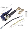 Components of Air Operated Grease Gun Handheld High Pressure Injector For Automotive And Industrial Use Beefy Aluminum Alloy Body