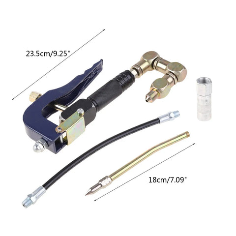 Components of Air Operated Grease Gun Handheld High Pressure Injector For Automotive And Industrial Use Beefy Aluminum Alloy Body