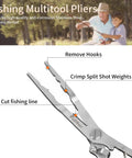 Needle Nose Fishing Pliers With Hook Remover And Lanyard, Stainless Steel Saltwater Multitool with fishing line cutter