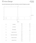 Heavy Duty Satin Stainless Steel Glass Clamp Standoffs Inline Design 2 Inch For 3/8 1/2 9/16 Inch Glass Thickness specification sheet