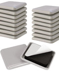 Furniture Sliders For Carpet And Hardwood Floors 16 Pack 2 Inch Square Movers stacked with adhesive backing visible
