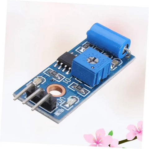Motion Detection Vibration Sensor Module Alarm Switch with Alertor for DIY Security Systems 1 Piece High Sensitivity Vibe Sensor Drive Easy Connect Versatile Motion Alarm Module for Home Office and Industrial Use blue PCB with connector and adjustment dial