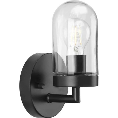 Coastal Style Two Light Bath Vanity Light With Clear Glass Shades, Polished Chrome Finish, Modern Bathroom Lighting Fixture