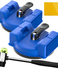 Dual-Side Floor Gap Fixer Tool Set with Vacuum Suction, Grip Pads, Rubber Mallet, and 4 Reusable Pads for Floor Repair
