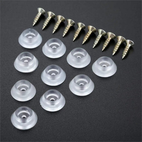 Dope Rubber Furniture Leg Protectors Set Of 10 With Screws Round Floor Feet Pads for hardwood and tile sizes 15mm to 26mm