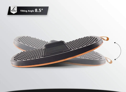 Standing Desk Mat With Anti Fatigue Bar And Wooden Wobble Balance Board For Ergonomic Comfort And Active Office Or Home Use All Day
