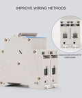 Two Pole DC Circuit Breaker 400V 30A C30 Thermal Magnetic Trip, 6kA Breaking Capacity, Ultra Fast 0.03 Second Trip, DC Disconnect Switch