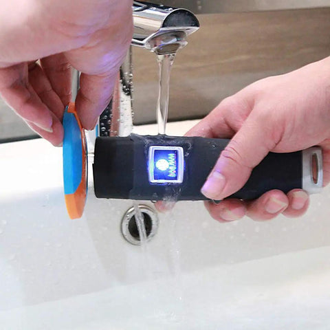 RFID Guard Patrol System With LCD Screen Tour Wand And Free Management Software being cleaned under a tap