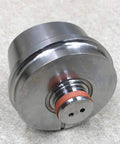 Front view of stainless steel BFT waterjet suction check valve body CP022040/591 with orange gasket.