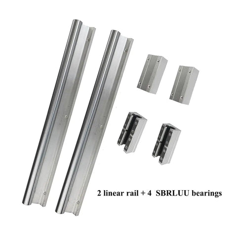 Beefy Heavy Duty SBR30 Linear Rail Kit 800mm 31.5in 30mm Guide Rails With 2 Rails And 4 SBR30LUU Block Bearings For CNC Routers Mills And Lathes Smooth Motion Low Noise High Hardness X Y Z Axis Ready, 2 rails and 4 bearings