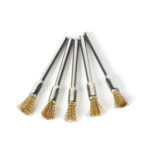 Heavy Duty Steel Wire Wheel Brushes That Totally Strip Rust Clean Welds And Deburr Metals Like A Badass Rotary Tool Accessory, 5 pack.