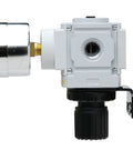 Tiny But Mighty Miniature Air Pressure Regulator With Gauge And Bracket, One Quarter Inch NPT Port, Low Pressure From 3 To 60 PSI