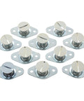 Pro-Race Quarter Turn Fastener 5/16 In Shank Zinc Plated Quick Release Latch 10 pack with slotted drive design.