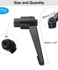 4 Piece Set Of Adjustable Clamping Levers With M5 Female Thread Level Handles Hand Knobs Quick Release Black for machinery adjustments