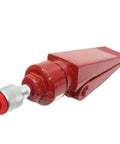Heavy Duty Half Ton Hydraulic Spreader With Power Jaw Ram Coupler, showing red metallic body and NPT quick coupling, 3-3/4 inch jaw opening.