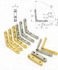 10 Pack Dope Silver Zinc Alloy Hinge For Jewelry And Watch Boxes, 30x30x6mm, 2.5mm Thick, 95 Degree Open, Premium Wood Box Accessories