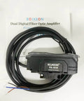 Fiber Optic Sensor Amplifier With HD LED Dual Digital Display, wires visible, FS-N18 model for industrial automation, single unit