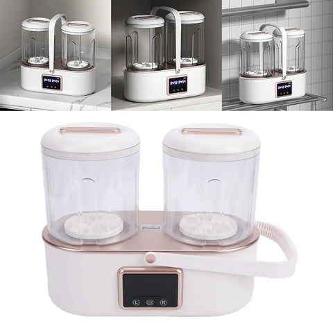 Portable Cordless Underwear Washing Machine With Built In 4000 Mah Battery For Ultrasonic Scrubbing, compact dual chamber design.