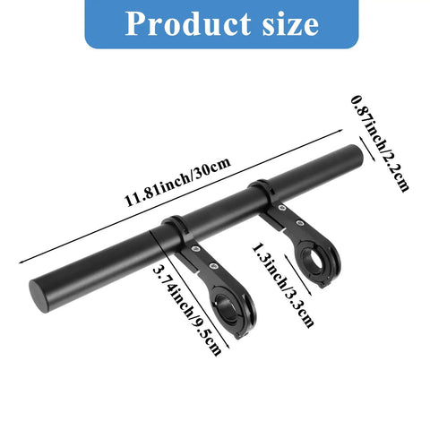 11.81 Inch Aluminum Bike Handlebar Extender Mount Bar Riser For All Bikes And Scooters Fits 0.875 To 1.26 Inch Bars