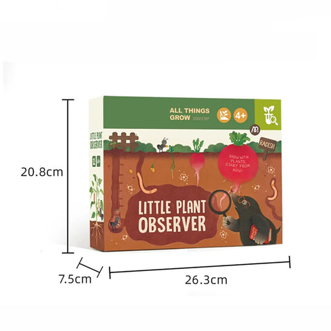 Kid Friendly Plant Growth Kit With Transparent Window For Window Garden See Roots Grow Vegetable Plant Observation Box Educational Science Toy, 26.3cm