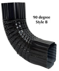 Aluminum Downspout Gutter Elbow 3x4 Inch 90 Degree Style B Black For Residential Gutters Durable Construction