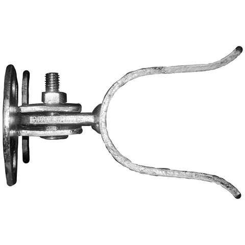 Hella Sturdy Galvanized Wall Mount Fork Gate Latch fits 1 7 8 Inch chain frames with a flat back base for secure anchoring.