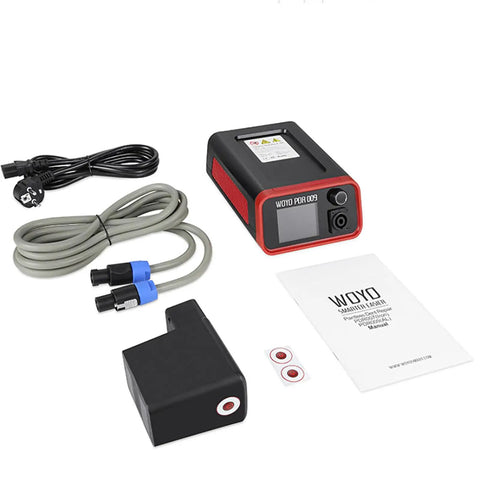Pro Grade 1500W Induction Dent Repair Tool For Paintless Dents And Hail Damage, with accessories and user manual on white background