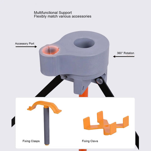 Close-up of accessory port on Heavy Duty Folding Workbench 800kg Load Capacity With Telescoping Legs For Woodworking