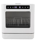 Slick Compact Countertop Dishwasher With Easy Touch Interface And Four Custom Cycles for small kitchen use, showing control panel.