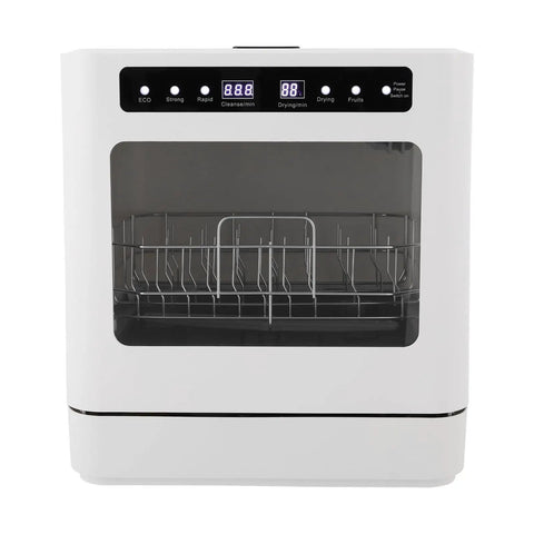 Countertop Dishwasher With Four Power Wash Cycles And Smart Touch Control, Portable Mini Sink Swap For Cozy Kitchens and Units, Compact Footprint preserves floor room.