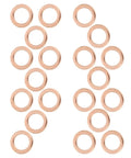 40 Pack Copper Sealing Washers 0.4 Inch Flat Copper Crush Washers For Auto And Hydraulic Systems, Leakproof Gasket Set
