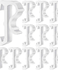 Top Shelf 12 Pack Of 1 Inch White Plastic Valance Clips For Window Blinds Lock In Your Trim With Zero Hassle This Straight Up Game Changer Delivers Heavy Duty Grip And Smooth Cleanup Every Single Time - 12 white plastic clips in pack.