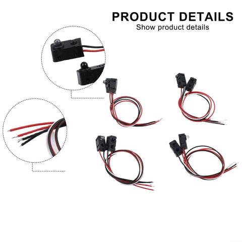 Four Pair Pro Grade Through Beam Photoelectric Switch Sensor With Infrared Beam Break Detection, DC 5V NPN Output, wires visible