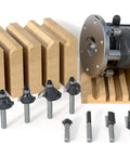 Heavy Duty 12 Piece Tungsten Carbide Router Bits Set With Standard Quarter Inch Shank For Effortless Woodworking And Diy Fixes with wooden storage.
