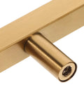 Close-up of Gold Kitchen Cabinet Door Pull Handles 128mm Metal Cabinet Hardware Set For Drawers And Cabinets Makeover, 5 Pack, Durable