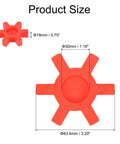 Six Pack L110 Jaw Coupling Inserts Red Urethane Flexible Solid Type Center Inserts For L Jaw Couplings L Jaw Coupler Set Replacement High Strength Durable Drive System, size 30mm ID, 83.6mm OD