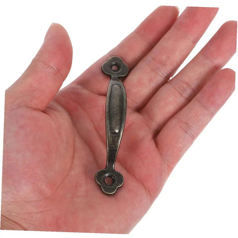 12 Pack Zinc Alloy Vintage Cabinet Knobs And Rustic Drawer Pulls For Kitchen Cabinets And Furniture Hardware Antique Dresser Handles Easy Install Durable Bronze Tone Hardware, single handle shown in hand