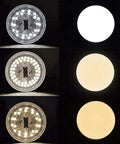 Dope 24W Modern LED Flush Mount Ceiling Light With Easy Remote Control 13 Inch displaying various color temperatures