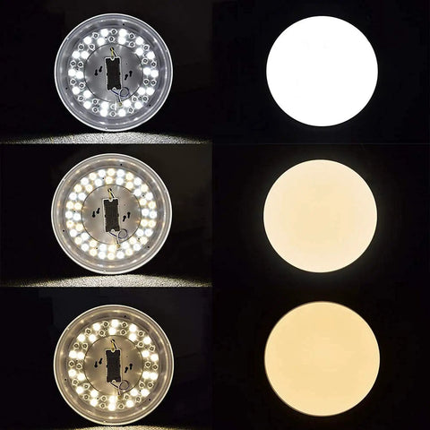 Dope 24W Modern LED Flush Mount Ceiling Light With Easy Remote Control 13 Inch displaying various color temperatures