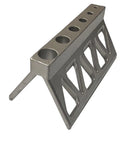 Pipe Drill Jig for Cylinders and Pipes Contractor Grade 440 Stainless Steel, compact design drilling guide with multiple hole sizes.